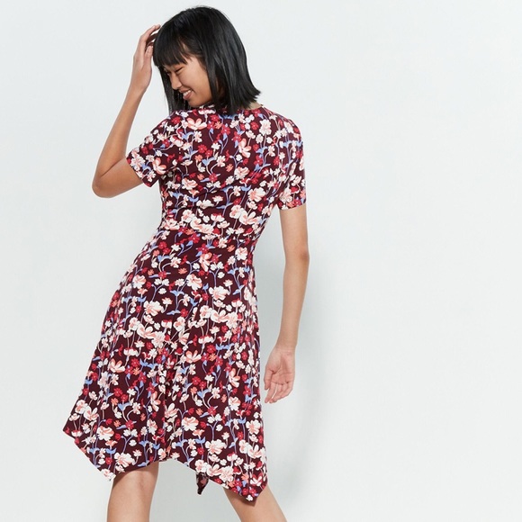 Tommy Hilfiger Burgundy Brookshire Floral Dress - Picture 3 of 3